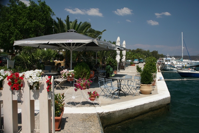 Galatas - Enjoy a refreshing drink in the many waterfront cafes